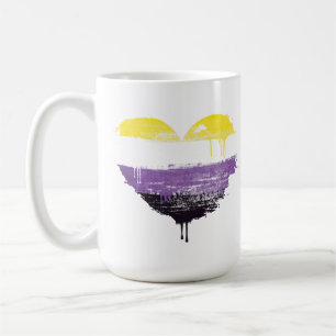 TAZA DE CAFÉ CORAZÓN NO BINARIO