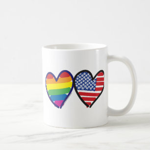 TAZA DE CAFÉ CORAZÓN-ORGULLO GAY-Y-BANDERA