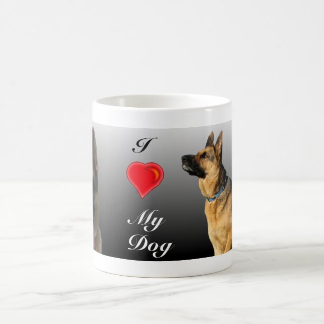 Taza De Café (Corazón) pastor alemán personalizado I (Centro)