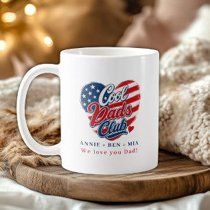 Taza De Café Corazón Patriótico Personalizado "Club de Papás Ge