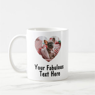 Taza De Café Corazón personalizado con foto y texto