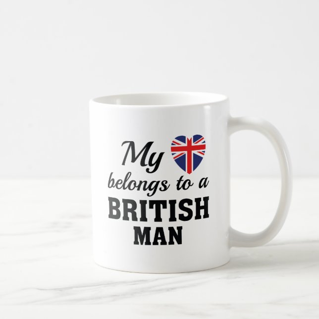 Taza De Café Corazón Pertenece Británico (Derecha)