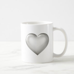 Taza De Café Corazón plateado