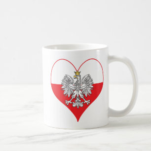 Taza De Café Corazón polaco de Eagle