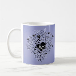 Taza De Café Corazón quebrado fijo caprichoso abstracto oscuro