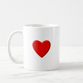 Taza De Café Corazón Rojo