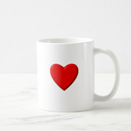 Taza De Café Corazón Rojo