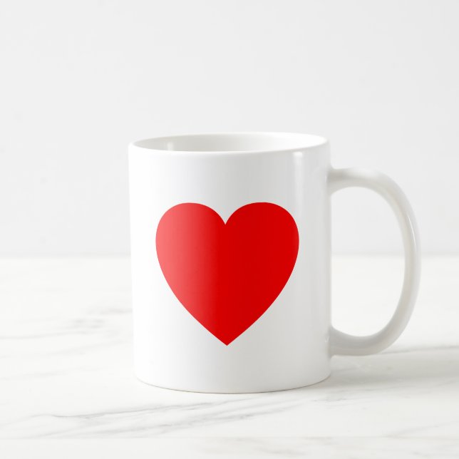 Taza De Café Corazón rojo claro (Derecha)