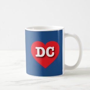 Taza De Café Corazón Rojo DC - Amo DC