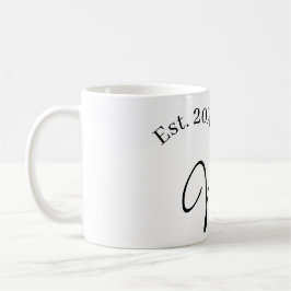 Taza De Café Corazón rojo de esposa establecido. Año futura esp