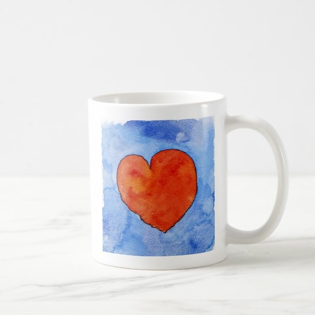 Taza De Café Corazón rojo en el azul 2011 (Derecha)