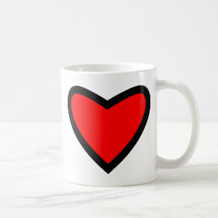 Taza De Café Corazón rojo grande