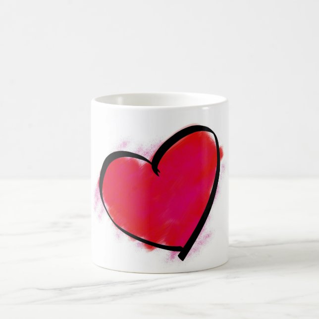 Taza De Café Corazón rojo grande (Centro)