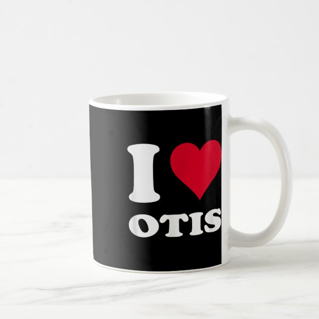Taza De Café Corazón Rojo Me Encanta Otis (Derecha)