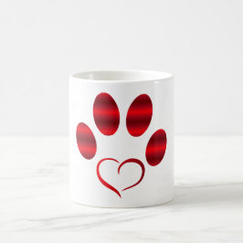 Taza De Café Corazón Rojo Pata