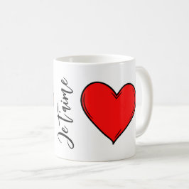 Taza De Café Corazón Rojo personalizado