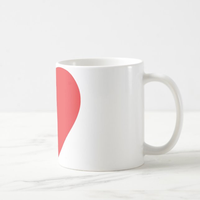 Taza De Café corazón rojo uno (Derecha)
