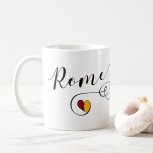 Taza De Café Corazón Roma, Roma, Italia