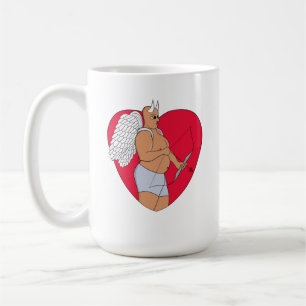 Taza De Café Corazón romántico con un cupido inusual