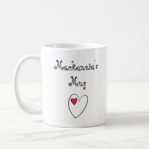 Taza De Café Corazón Romántico Personalizado