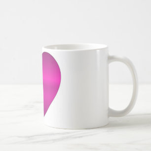 Taza De Café Corazón rosa brillante