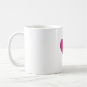 Taza De Café Corazón rosa con girasol amarillo