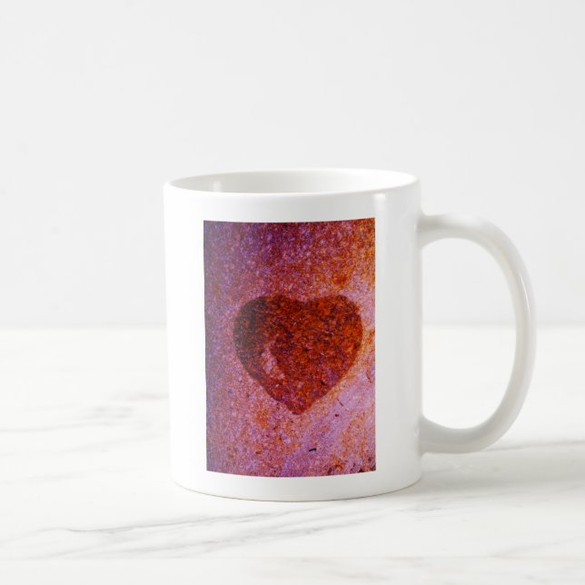 Taza De Café corazón rosa coral (Derecha)