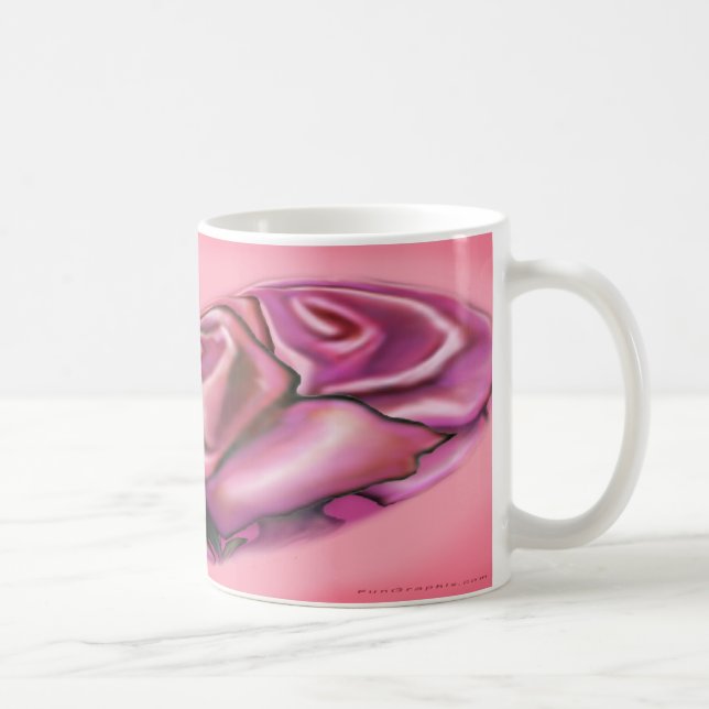 Taza De Café Corazón rosa rosa (Derecha)