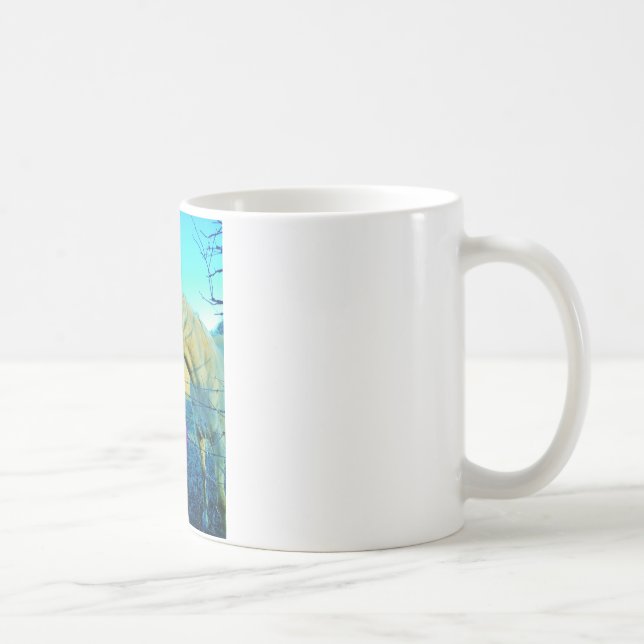 Taza De Café Corazón rosa y caballo amarillo (Derecha)