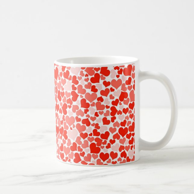 Taza De Café Corazón rosa y rojo lindo (Derecha)