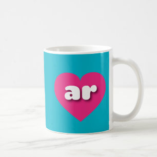 Taza De Café Corazón rosado caliente de Arkansas - Amo la guerr