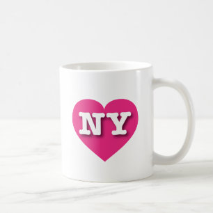 Taza De Café Corazón rosado caliente de Nueva York - Amo a NY