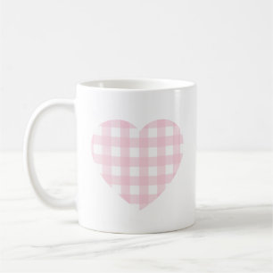 Taza De Café Corazón rosado de la guinga