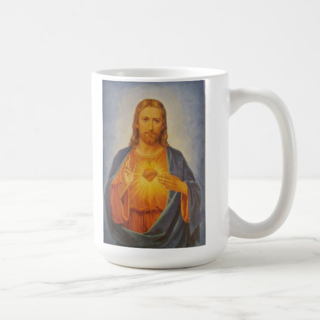 Taza De Café Corazón sagrado de Jesús (Derecha)