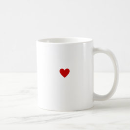 Taza De Café Corazón Simple Rojo Amor Clásico Moderno Minimalis
