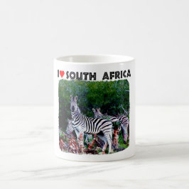 Taza De Café Corazón Sudáfrica Zebra Aloe