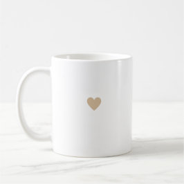 Taza De Café Corazón Tan Simple Beige Caramelo Moderno Chic Min