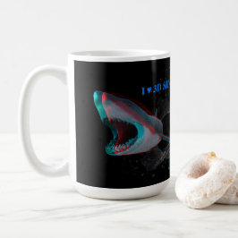 Taza De Café Corazón tiburones 3D