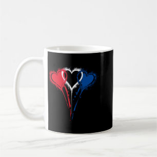 Taza De Café Corazón Tie Dye Colores de la Bandera de EE. UU. B
