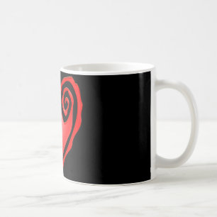 Taza De Café corazón torpe en blanco o negro
