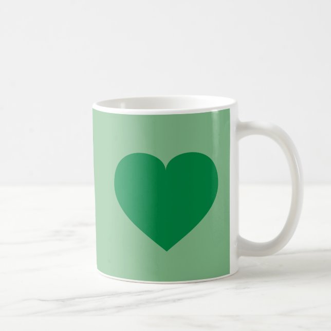 Taza De Café Corazón verde (Derecha)