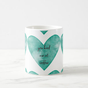 Taza De Café Corazón Verde Que Me Tuviste En El Café Mug