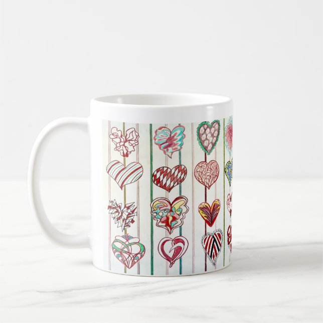 Taza De Café Corazones (Izquierda)