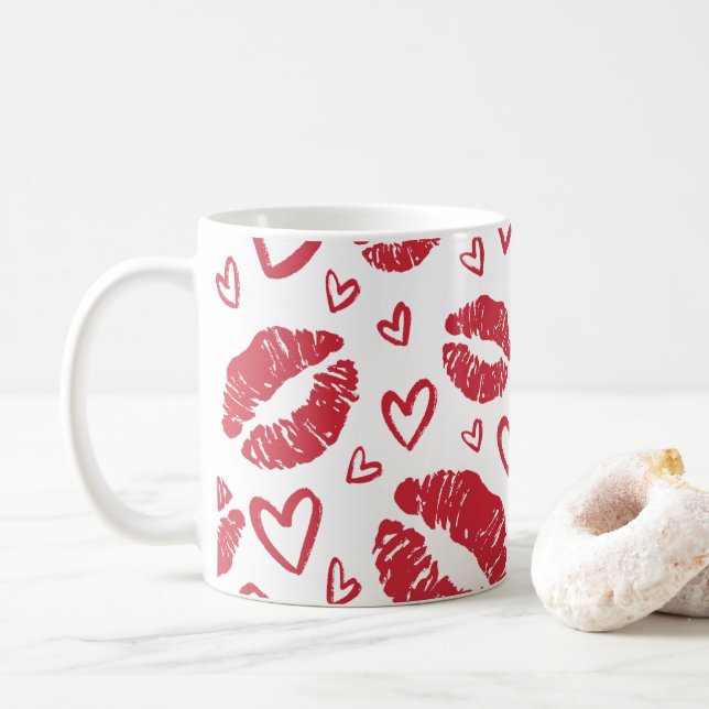 Taza De Café Corazones (Con donut)