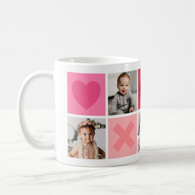 Taza De Café Corazones, abrazos y besos de café multifoto (Izquierda)