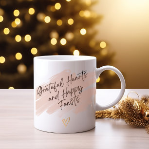 Taza De Café Corazones agradecidos y fiestas felices