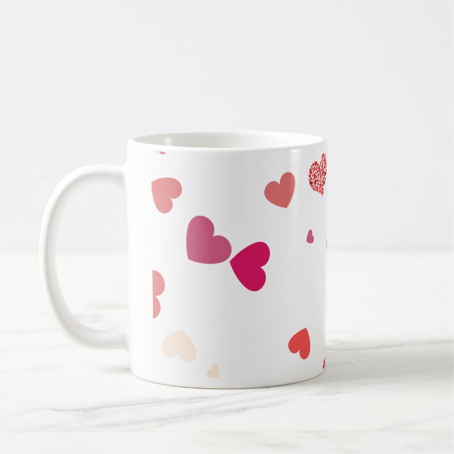 Taza De Café Corazones - amor (Izquierda)