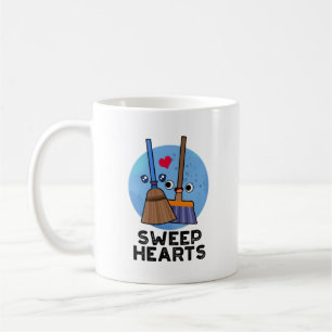 Taza De Café Corazones Barrido Gracioso Corazones Dulces Broom