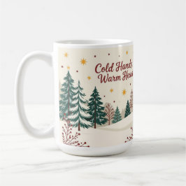 Taza De Café Corazones cálidos vacaciones feliz navidad