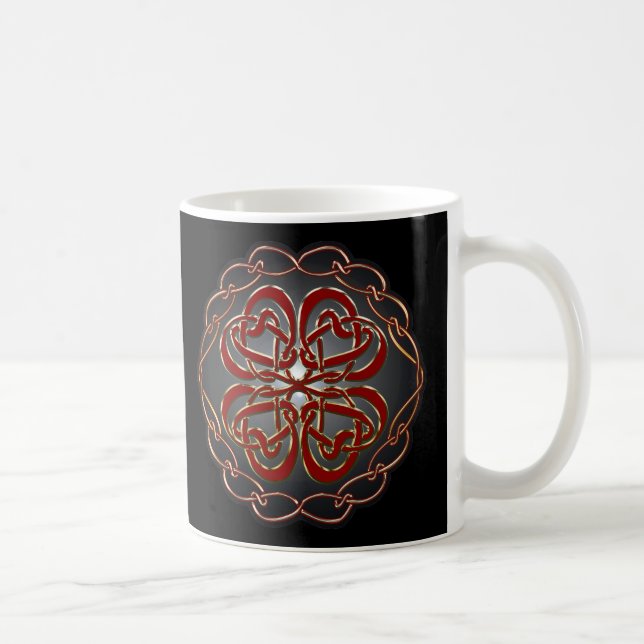 Taza De Café Corazones célticos del nudo (Derecha)